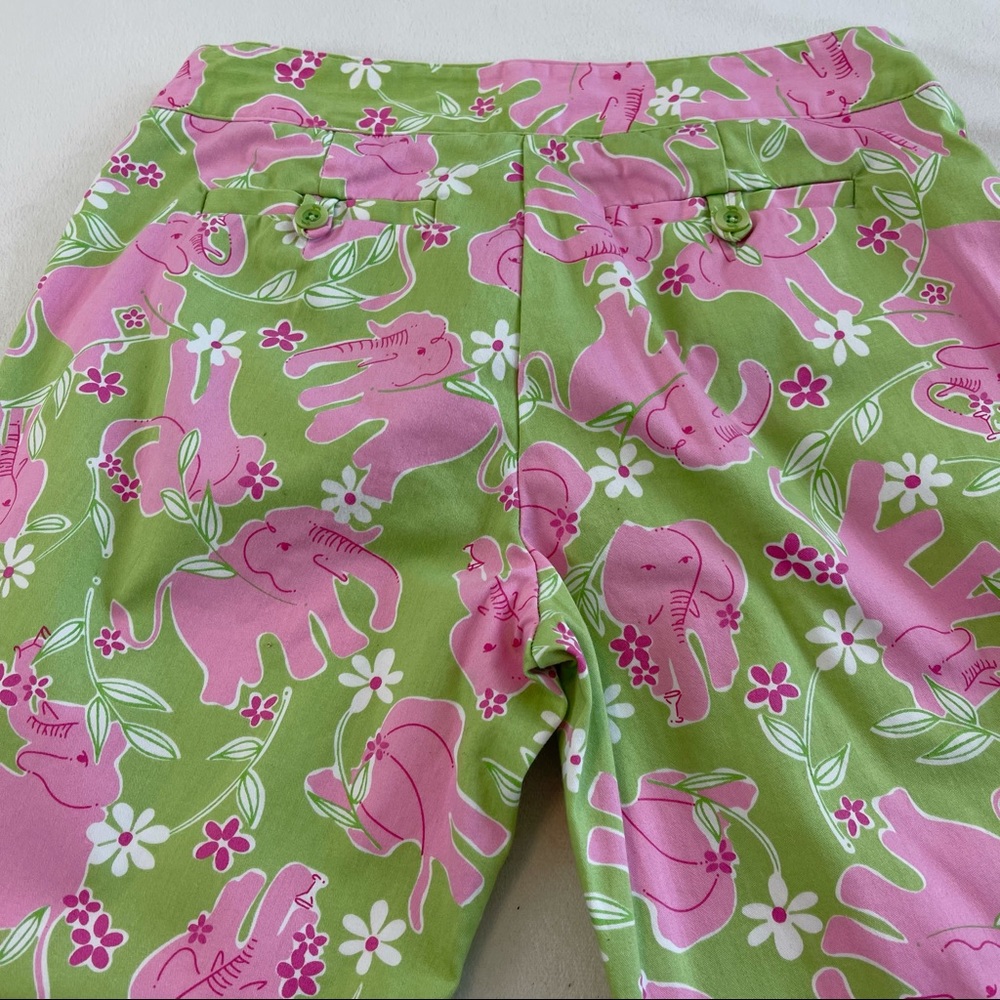 Lilly Pulitzer Floral Elephant Print Crop Pants - Picture 9 of 13